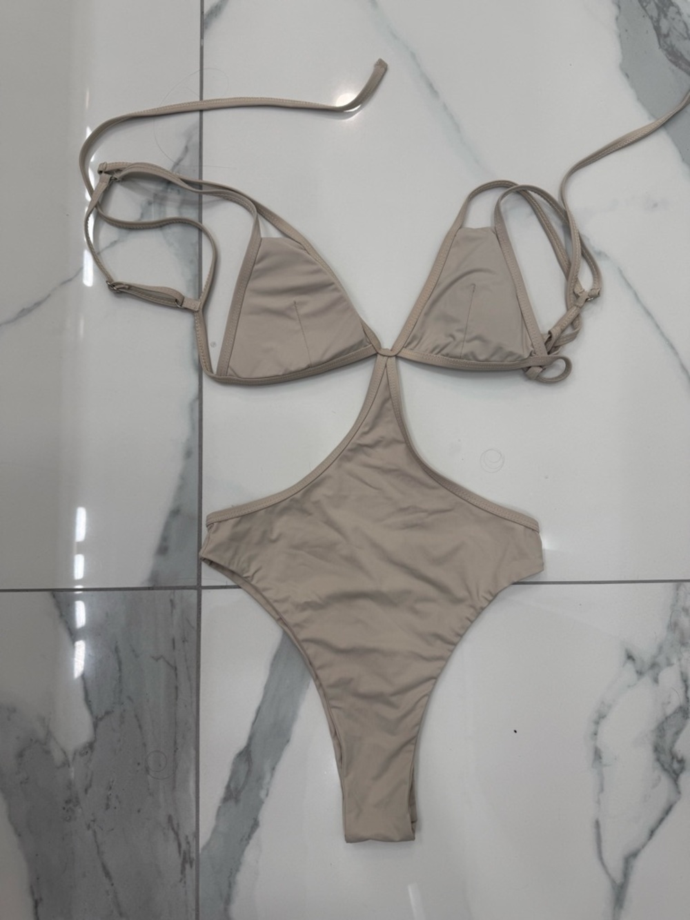 Riot Swim Beige/Taupe One-Piece Monokini
